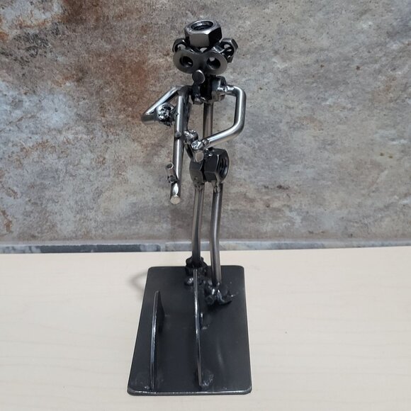 Nuts and Bolts Rifleman Figurine Business Card Holder Metal Shooting Hunting - Picture 6 of 13